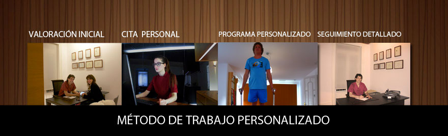 Trabajo individualizado de fisioterapia en suelo y con elementos de pilates